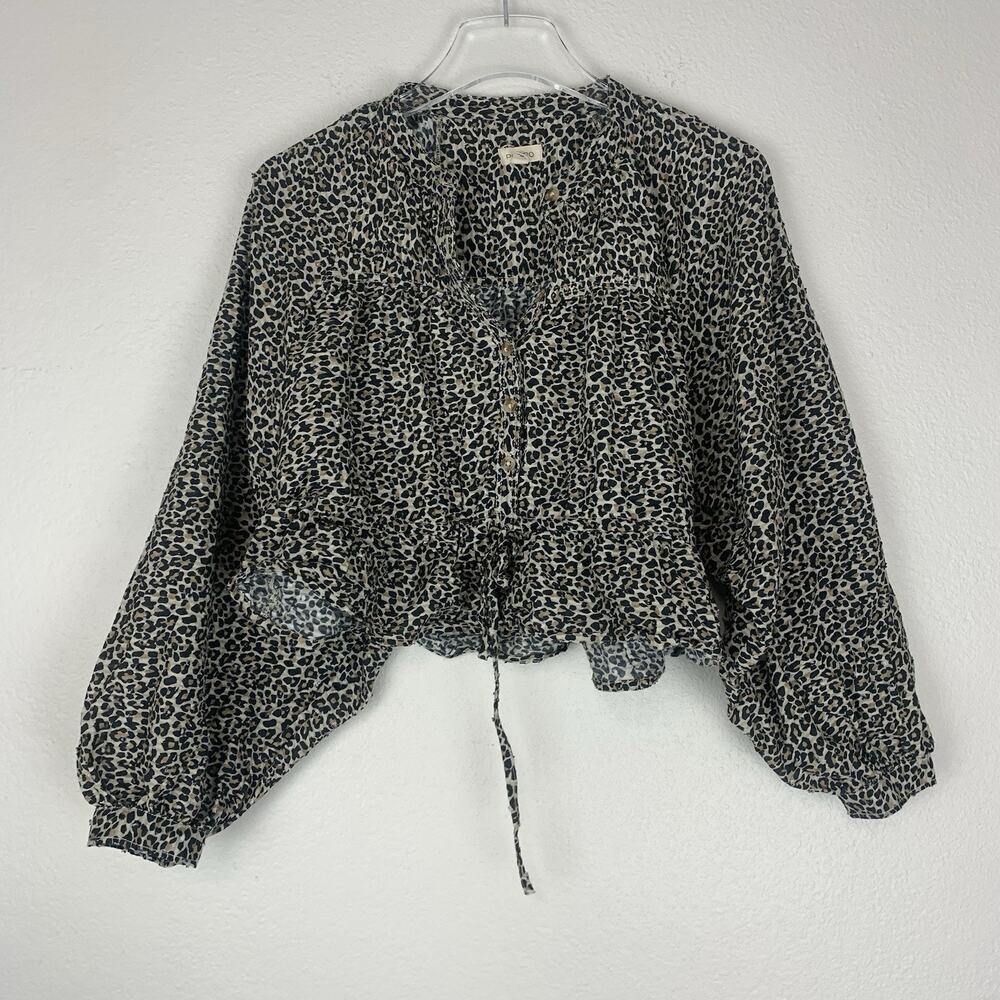 Pilcro Anthropologie Top Womens XXS The Sidney Batwing blouse Cinched Waist